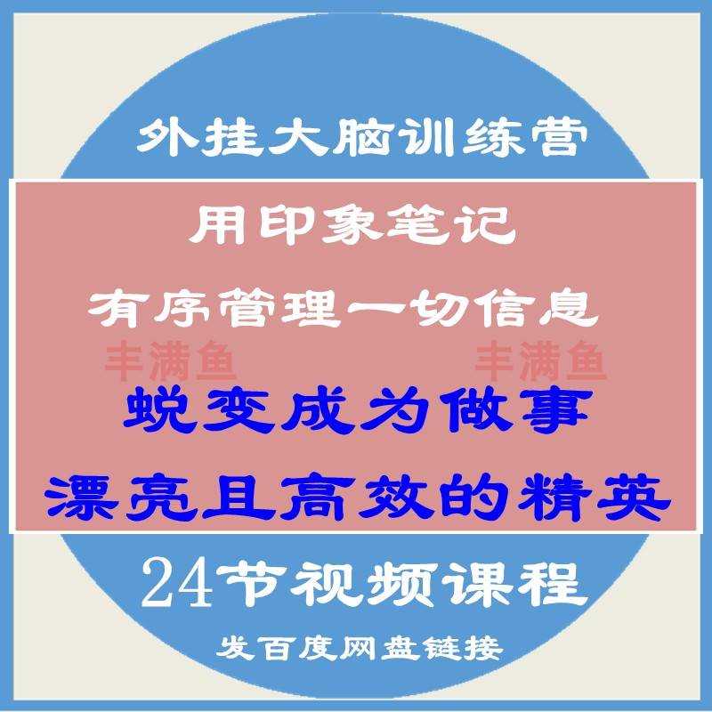 外挂大脑训练营（用印象笔记来管理知识） - 夸克网盘 资源封面图