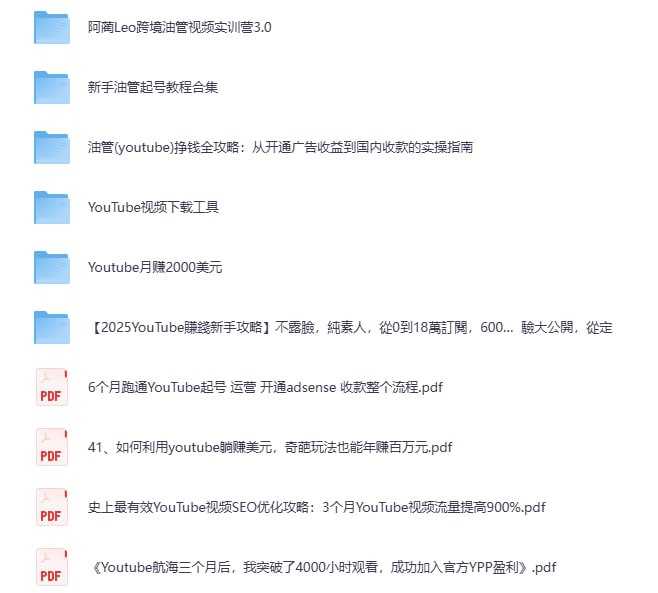 新手油管起号教程合集 - 夸克网盘 资源封面图