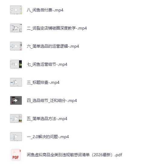 绅白虚拟产品玩法全拆解，系统掌握虚拟电商运营 - 夸克网盘 资源封面图