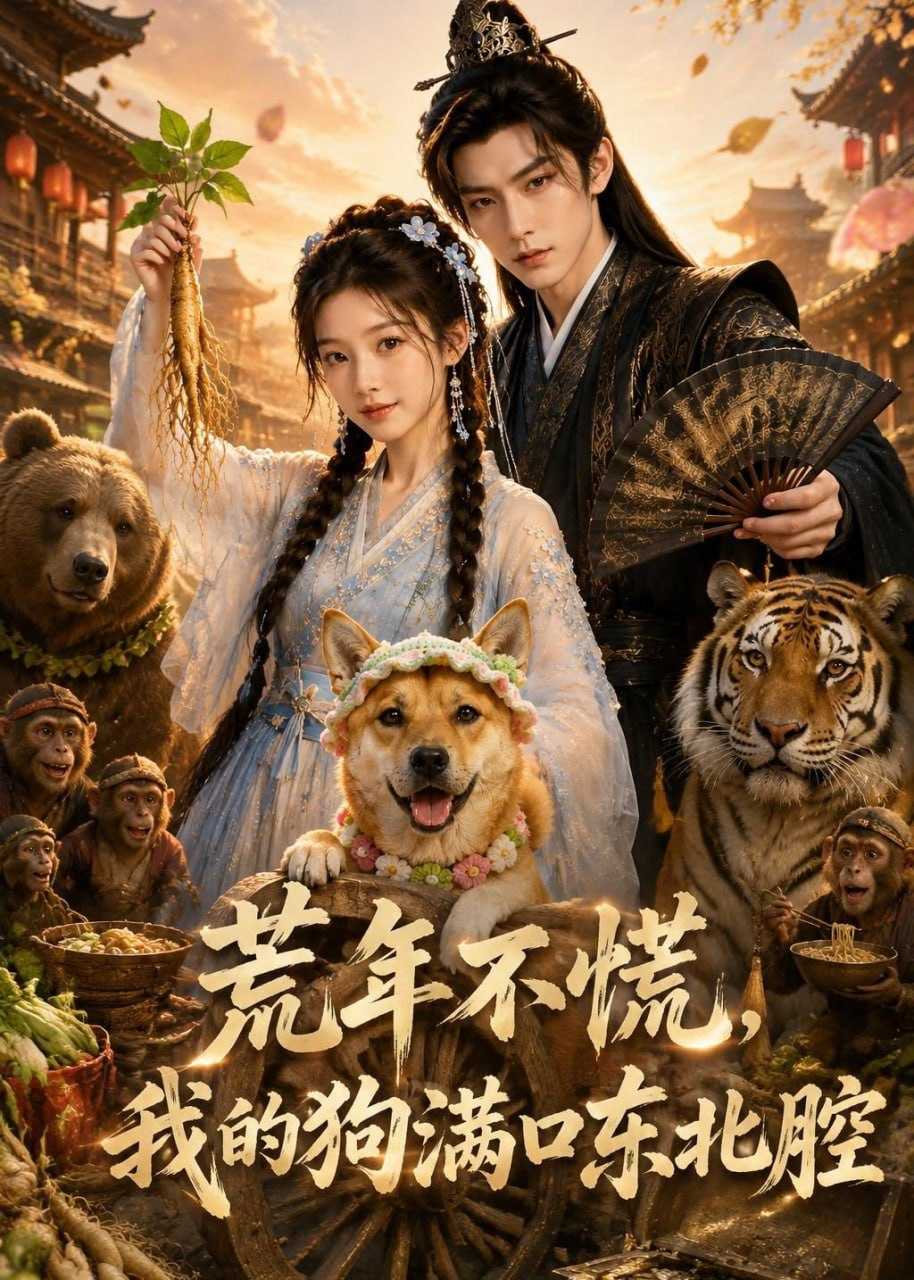 短剧.荒年不慌，我的狗满口东北腔（50集） - 百度网盘 资源封面图