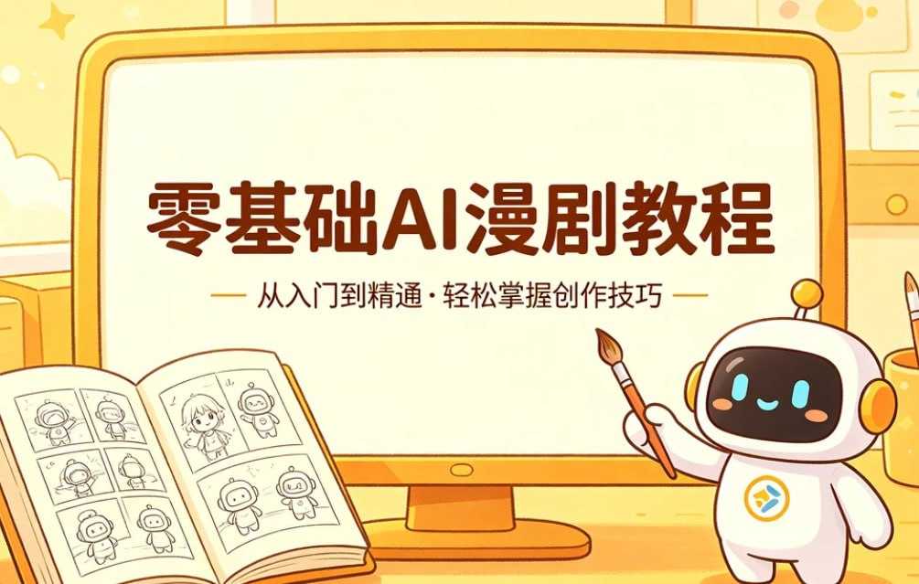 零基础AI漫剧教程，即梦+御灵画布双工具实操 - 百度网盘 资源封面图