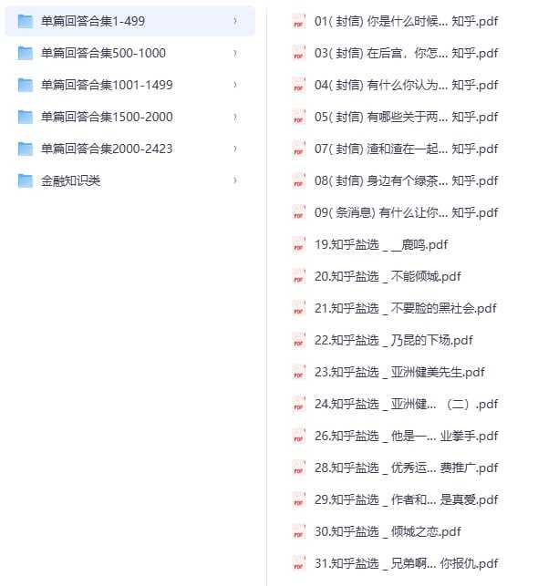 🔥《知乎单篇回答合集》(2600多篇) - 夸克网盘 资源封面图