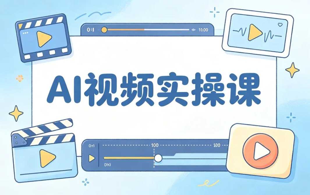 AI视频实操课，零基础精通多种变现玩法 - 百度网盘 资源封面图