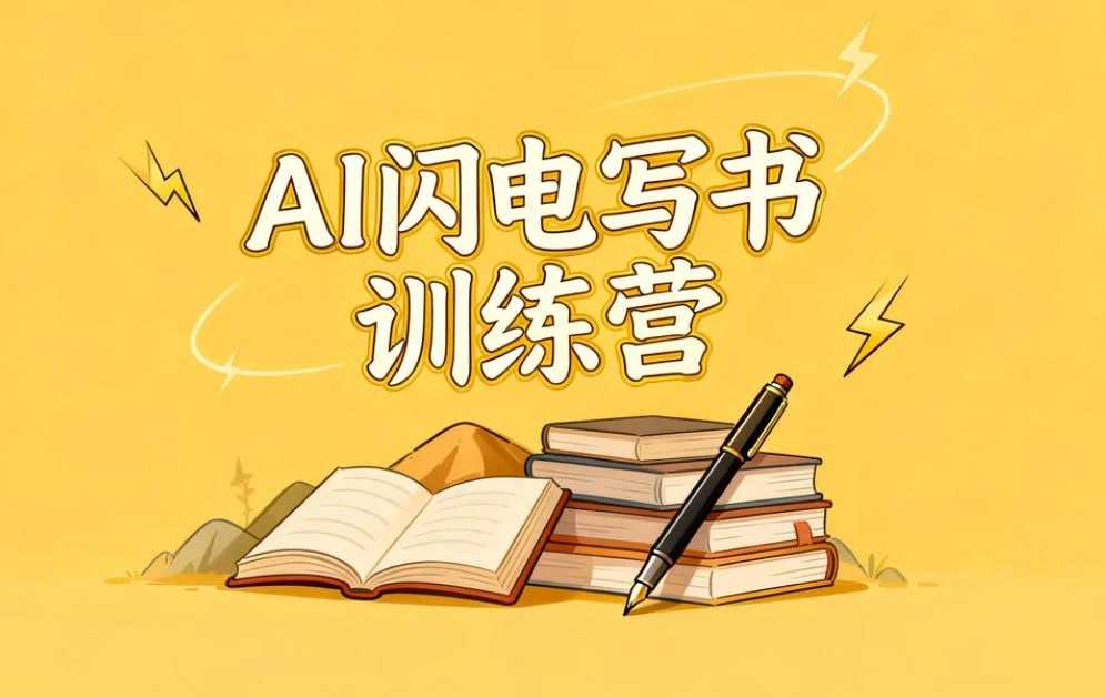 AI闪电写书训练营，7天实战开启个人作家之旅 - 夸克网盘 资源封面图