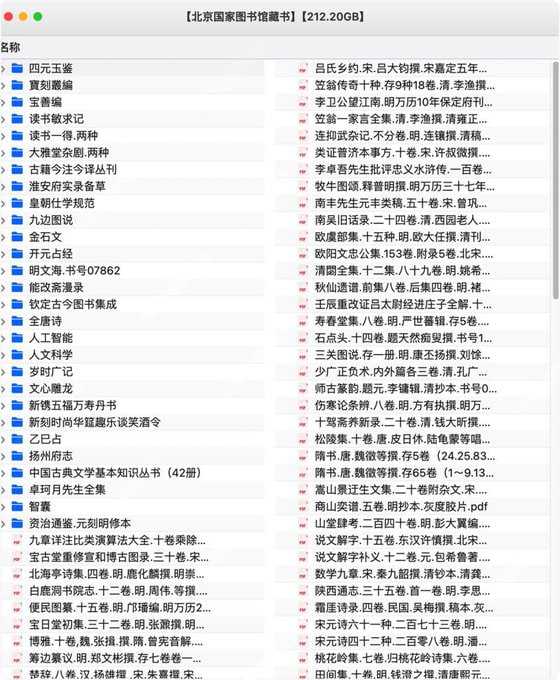 【北京国家图书馆藏书】【212.20GB】 - 夸克网盘 资源封面图