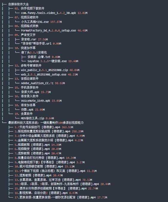 2025最新出品黑科技工具箱：最新黑科技大混剪系统：一键批量制作100条原创视频能力 - 夸克网盘 资源封面图