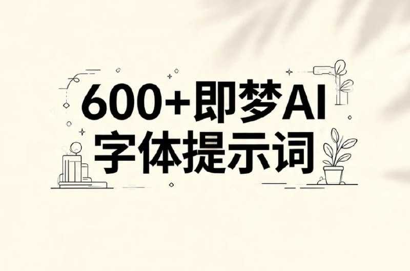 600+即梦AI字体提示词模板，一键生成艺术字 - 夸克网盘 资源封面图