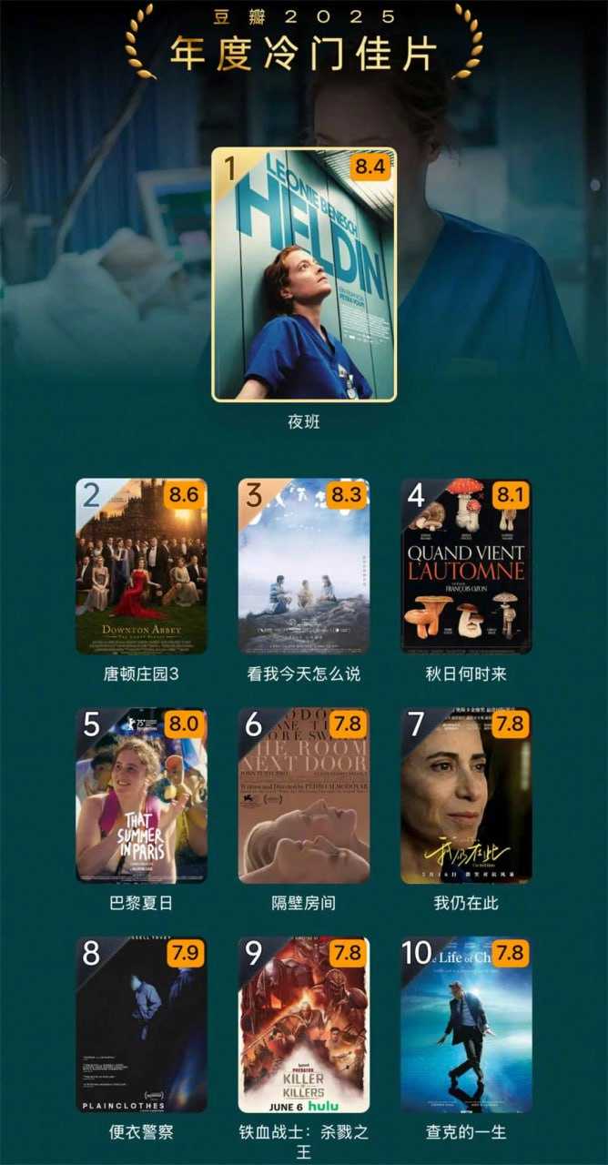 豆瓣2025年度冷门佳片 - 夸克网盘 资源封面图