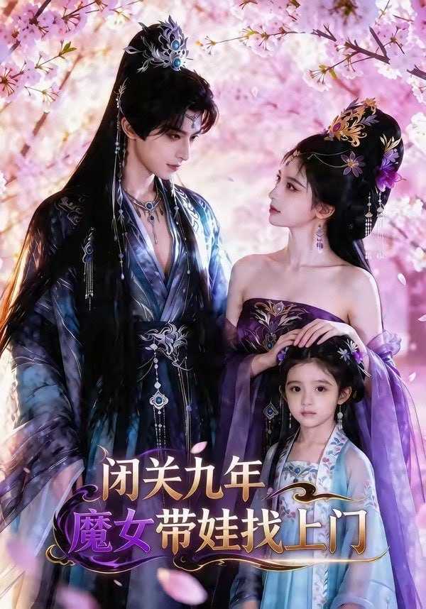 短剧-闭关九年，魔女带娃找上门（60集） - 百度网盘 资源封面图